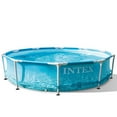 thumbnail image 2 of Intex 28207EH 10' x 30" Metal Frame Beachside Swimming Pool w Pump & Canopy, 2 of 10