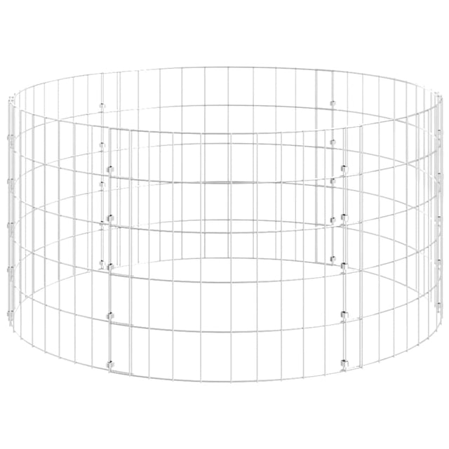 Mástil de gavión VidaXL circular de acero galvanizado 39,4 x 19,7 cm