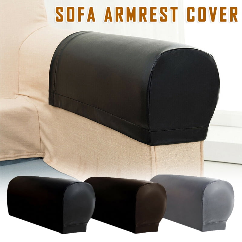 Details about   2Pcs Stretch PU Leather Sofa Armrest Covers Couch Chair Arm Furniture 