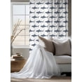thumbnail image 4 of Sheer Curtains 63 Inch Length, Blue Grey Sharks Semi Sheer Curtains Light Filtering Window Treatment, Modern Coastal Ocean Animals Privacy Voile Drapes for Living Room Bedroom 52x63 Inch, 4 of 7