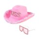 thumbnail image 1 of Sombrero de vaquero del oeste, accesorio para disfraz de cosplay, fiesta de disfraces y espectáculo. Rosa, 1 of 8