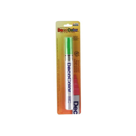 Uchida DecoColor Paint Marker, Broad, Carded Packaging, Light Green