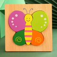 thumbnail image 4 of Rompecabezas de Madera, Juguetes Montessori para niños de 1 2 3 4 años, Rompecabezas entrelazados, Juego Educativo de Aprendizaje de Animales bebés para niños, Rompecabezas con Marco, 4 of 5