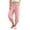 Pink, variant on Women's Linen Blend Harem Pants, Elastic Waist Tie Front Cropped Pants for Women, Loose Fit 7/8 Length Capri Pants with Pockets, Breathable Summer Vacation Trousers Khaki L