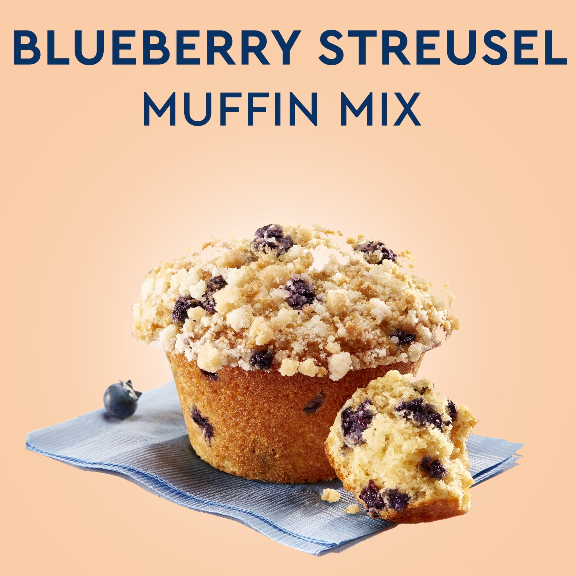 (4 pack) Duncan Hines Simple Mornings Blueberry Streusel Flavored Muffin Mix, 20.5 oz.