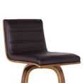 thumbnail image 2 of Armen Living Vienna Tabouret de Bar Moderne Rembourré en Similicuir Brun, 2 of 14