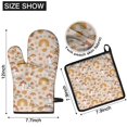 thumbnail image 6 of Red Mushroom Rainbow Light Pattern Kitchen Oven Mitt and Pot Holder Sets 2 Pcs for Baking, Cooking and Grilling, Heat Resistant Up To 392 °F, 6 of 7