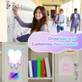 thumbnail image 3 of MoKo 5 in 1 Locker Accessories Set with Magnetic Acrylic Board, Locker Mirror, Markers Holder, Marker Pens, College Essential Locker Set, Heart, 3 of 7