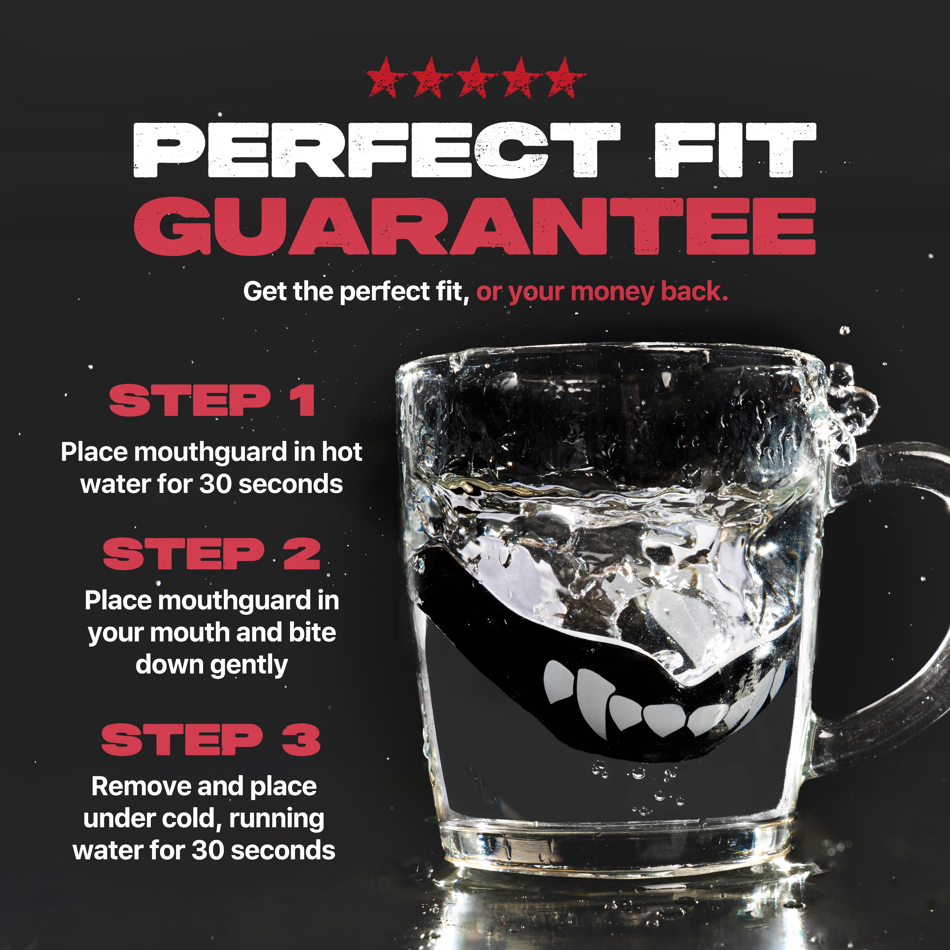 SAFEJAWZ Sports Mouth Guard for Braces with Case, One Size Re-Mouldable Mouthguard (Fangz)