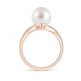 thumbnail image 2 of ANGARA Solitaire South Sea Cultured Pearl Bypass Split Shank Ring in 14K Rose Gold for Women | June Birthstone, Birthday, Anniversary, Jewelry Gift for Women | Pearl Ring, 2 of 8