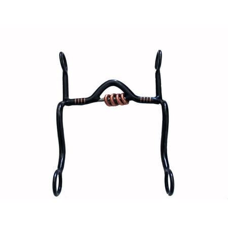 Low Port Show Bit - Cavalry Shank Black Steel Curb Bit 5