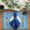 thumbnail image 3 of Variegated Light Blue Fringe Placemat (Set of 6), 3 of 3