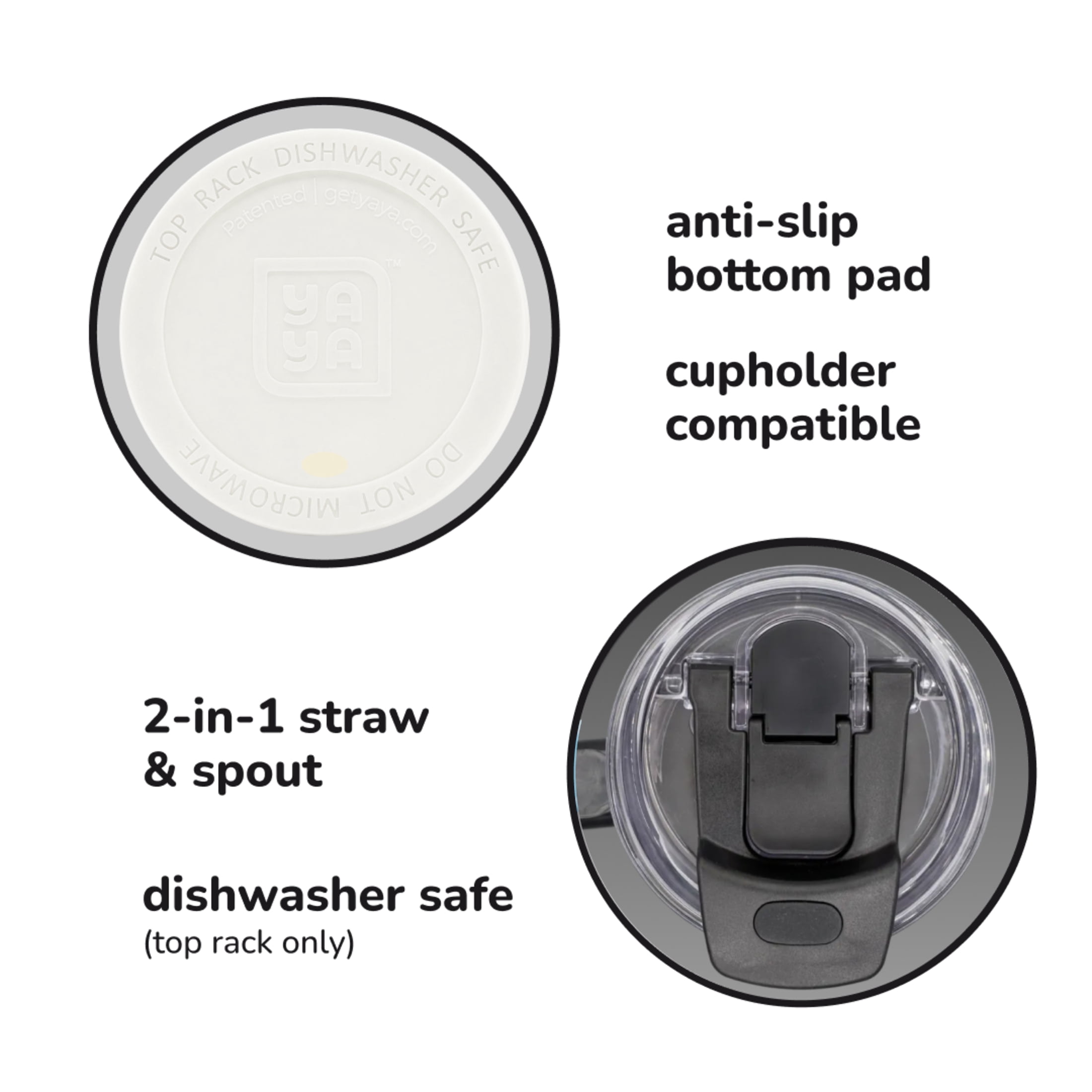 YAYA Dad & Me Tumbler Set, Matching Insulated Stainless Steel Tumblers with Spill-Proof Toddler Tumbler & Reusable Straw, Ergonomic Grip Handle, Dishwasher Safe, 40oz + 12oz, Golf