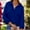 Blue, variant on Turilly Women Loose Casual Long Sleeve Solid Turn Down Collar Casual Blouse T-shirt Tops
