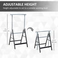 thumbnail image 4 of HOMCOM Tréteau Télescopique Réglable pour Chantier, Outil Cheval Scie Pliable, Noir, 4 of 10