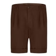 thumbnail image 4 of Jaunzuar Mens Summer Shorts Button Solid Color Golf Shorts Casual Loose Work Shorts with Pockets XXXL, 4 of 8