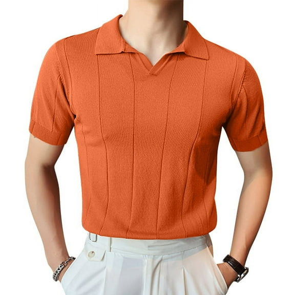 INCERUN Men Short Sleeve Turndown Collar Shirts Summer Tops