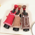 thumbnail image 5 of 3 piezas de funda para botella de vino de Navidad, bolsas de vino tinto, funda para botella de vino de Navidad, bolsa reutilizable para botella de vino de Navidad, bolsa de tela para botella de vino de Navidad (D) Rojo Verde, 5 of 5