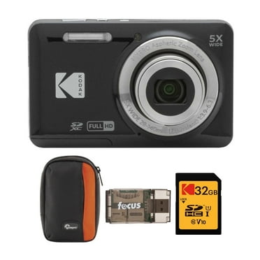 Kodak PIXPRO Friendly Zoom FZ55 Digital Camera (Black) with Camera Case Bundle