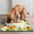 thumbnail image 2 of Dog Mat for Food and Water Absobing Durable Dog Water Mat Sunflower Summer Cat Mat for Food Eco-Friendly Durable Pet Placemat, 2 of 7