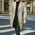 thumbnail image 4 of Clearance! Delayuji Mens Vests Outerwear Super Fashion Woolen Trench Cmen's British Style Solid Color Long Coat Fashionable Warm Woolen Overcoat Winter Vest for Men White Xl, 4 of 8