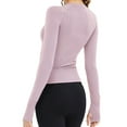 thumbnail image 4 of Womens Breathable Compression Shirt Tight Long Sleeve Workout Baselayer Yoga Athletic Top Sports Gym Fitness Clothing, 4 of 6