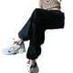 thumbnail image 5 of Pantalones deportivos holgados de pierna ancha, pantalones casuales grises, pantalones con puntera para mujer, 5 of 5