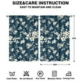 thumbnail image 2 of Curtains with Floral Touch 42x63 Inch, Rod Pocket Drapes 2 Panels Blackout for Bedroom and Cozy Environments, 2 of 2