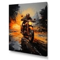 thumbnail image 2 of Designart "Adventure On The Yellow Dirt Bike" Motorcycle Wall Art Prints, 2 of 7