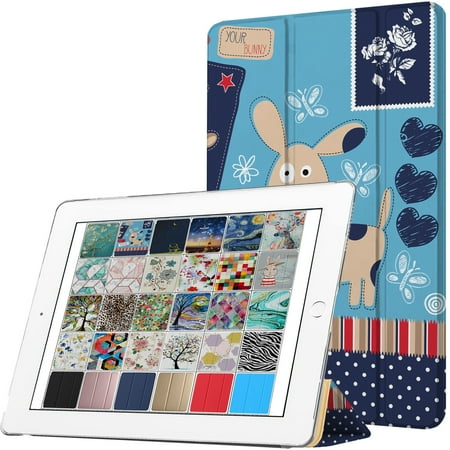 DuraSafe Cases For iPad PRO / Air - 10.5 Slimline Series Lightweight Protective Cover with Dual Angle Stand & Clear PC Back Shell - Puppy Friend