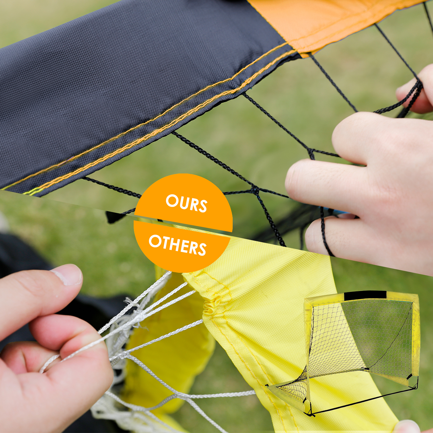 HITIK Soccer Goal 6x4 Portable Soccer Net with Carry Bag for Games and Training for Kids and Teens,Orange - image 4 of 7