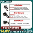 thumbnail image 2 of 7000mAh For Daiwa Electric Fishing Reel 2XBattery+Charger Tanacom 1000 LB 200J, 2 of 5