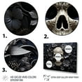 thumbnail image 3 of Designart "Skull and Crossbones Pirate Emblem" People Framed Wall Art - Modern Black Pirate Living Room Framed Canvas Art, 3 of 6