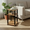 thumbnail image 5 of Redmon 3-Tier Shelf Side Table, Lightweight Freestanding Storage Unit, Oak Woodgrain, 5 of 12