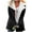 Black, variant on Womens Winter Coat Jackets Notched Collar Warm Plush Fleece Padded Jacket Lined Pockets Zip Up Overcoat Outwear