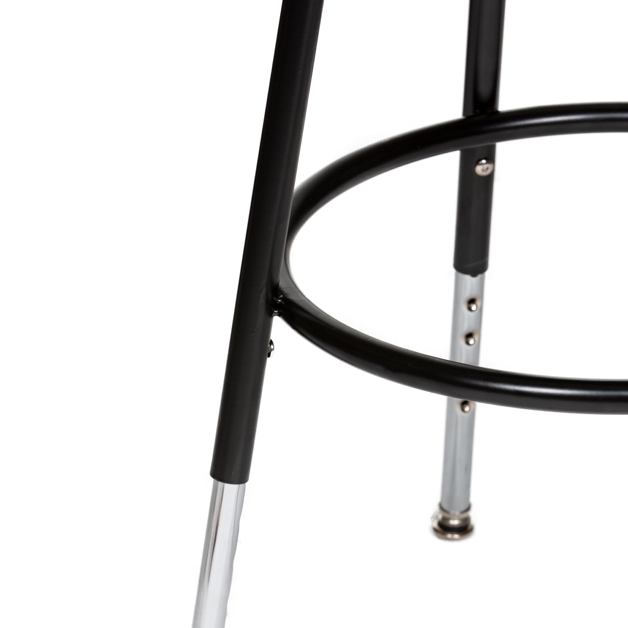 Hampden Furnishings Flynn Collection 19"-27" Adjustable  Masonite/Steel Stool, Black, 2 Pack
