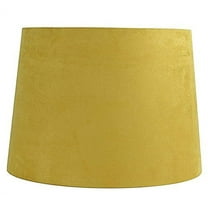 Urbanest Suede Drum 10x12x8.25" Lampshade, Mustard