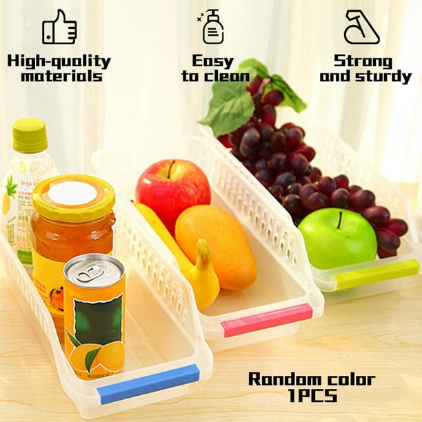 Freezer Refrigerator Organizer Trays Bins Pantry Storage Box