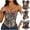 Khaki, variant on Abomasnow Corset Tops for Women Vintage Floral Print Strapless Denim Bustier Shapewear Tops Trendy Lace-Up Back Push Up Bodyshaper Tops