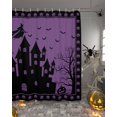 thumbnail image 2 of Happy Halloween Haunted House Punmpkin Witch Purple Shower Curtain Set ，Waterproof Fabric Shower Curtains Shower Curtains for Bathroom,Bathroom Decor 54x"78", 2 of 6