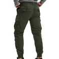 thumbnail image 6 of Timoontee Fishing Hiking Pants for Men Straight Leg Pull On Pants Casual Jogger Drawstring Waist Trousers Cargo Pants Lightweight Workwear Sweatpants with Pocket Army Green 34, 6 of 7