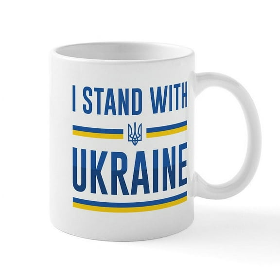 CafePress - I Stand With Ukraine - 11 oz Ceramic Mug - Novelty Coffee Tea Cup