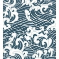 thumbnail image 3 of Japanese Wave Queen Size Duvet Cover Set, Hand Drawn Traditional Style Aquatic Doodle River Storm Retro Abstract, Decorative 3 Piece Bedding Set with 2 Pillow Shams, Slate Blue White, by Ambesonne, 3 of 3