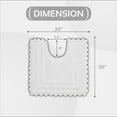 thumbnail image 5 of Better Trends 20" x 20" U-Shape Toilet Rug 100% Cotton Tufted Bathroom Rug, Contour Mat, Water Absorbent, Reversible, Machine Washable, (White) Lilly Crochet Collection, 5 of 7