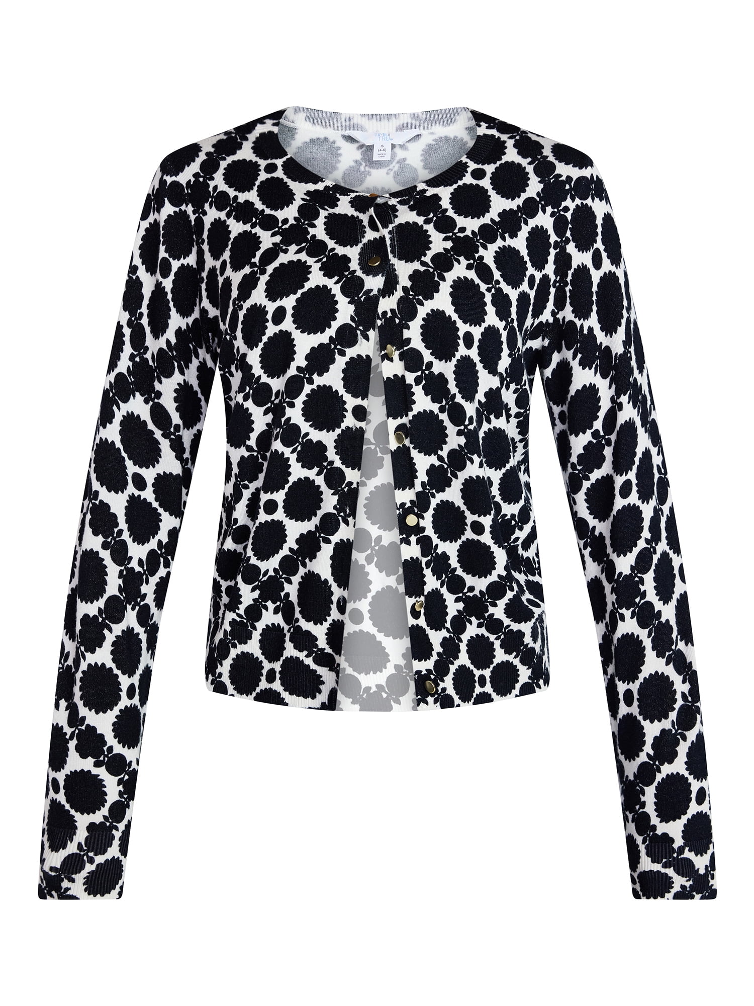 Time and Tru Women's Fine Gauge Cardigan Sweater with Long Sleeves, Lightweight, Sizes XS-XXXL