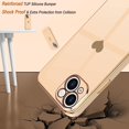 thumbnail image 5 of Compatible With Iphone 13 Case For Women Girl Cute Love-heart Luxury Bling Plating Soft Back Cover Raised Full Camera Protection Bumper Silicone Shock, 5 of 5
