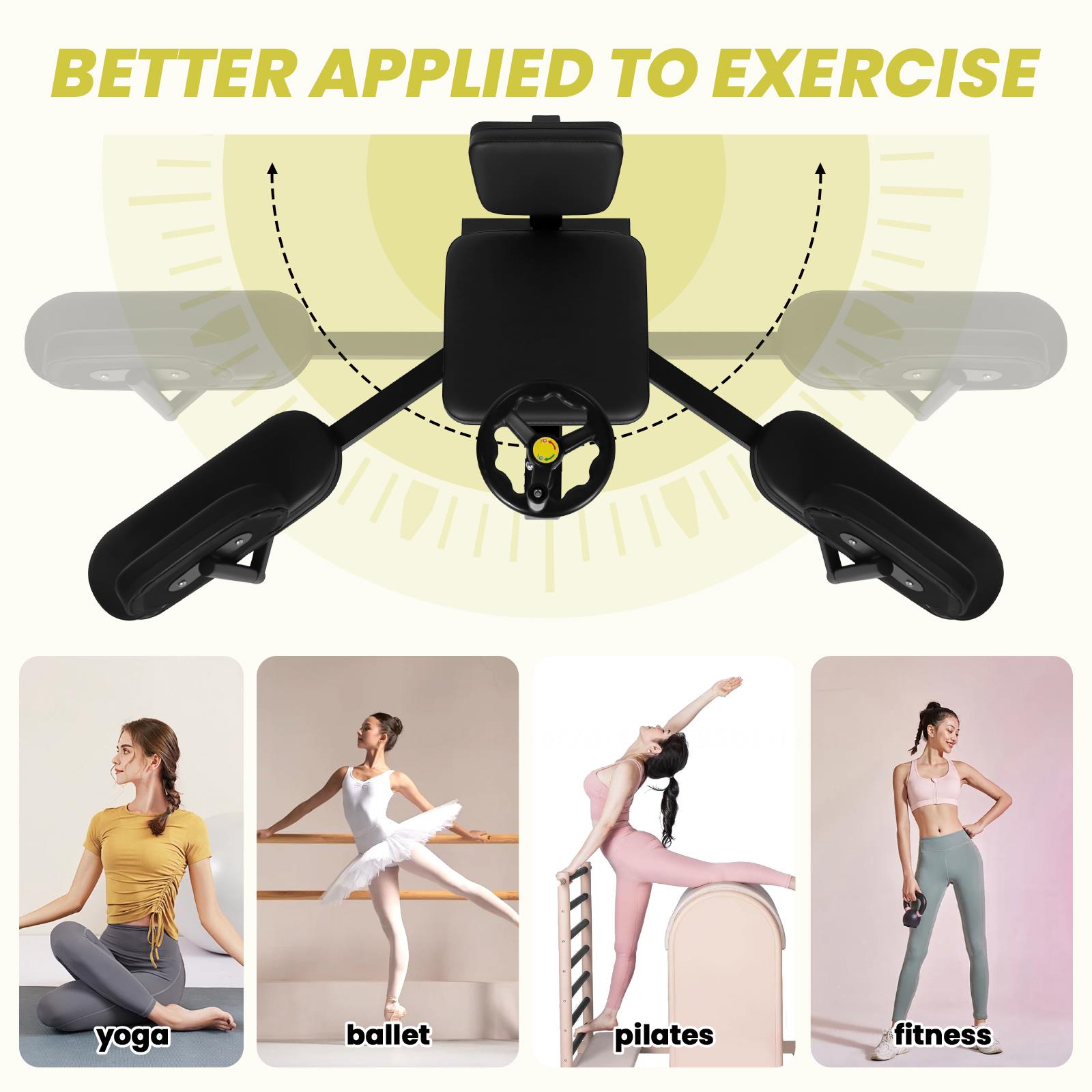 Stretcher Split Machine, 330LBS Flexibility Training Equipment, Stable  Durable Leg Stretching Training Machine,  210° Adjustment For Home Gym indoor, Black​