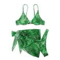 thumbnail image 3 of Maillots de Bain 3 Pcs pour Femmes Ensemble Bikini Triangle Sexy String avec Paréos, 3 of 8