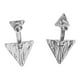 thumbnail image 3 of Forma geométrica de doble triángulo de cristal cuelga los pendientes pernos prisioneros de la joyería Adornos de de graduación Plata, 3 of 6