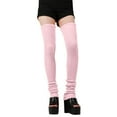 thumbnail image 4 of Outfmvch leg warmers Women Thigh High Socks Extra Long Cotton Knit Warm Thick Tall Long Boot Stockings Leg Warmers knee high leg warmers Pink B, 4 of 6